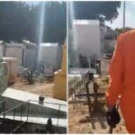 video:-homem-entra-em-jazigo-de-cemiterio,-se-tranca-e-depois-pede-ajuda-aos-bombeiros