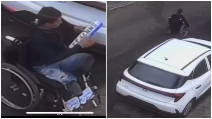 video:-homem-em-cadeira-de-rodas-e-preso-por-furtar-placas-de-carro-em-fortaleza