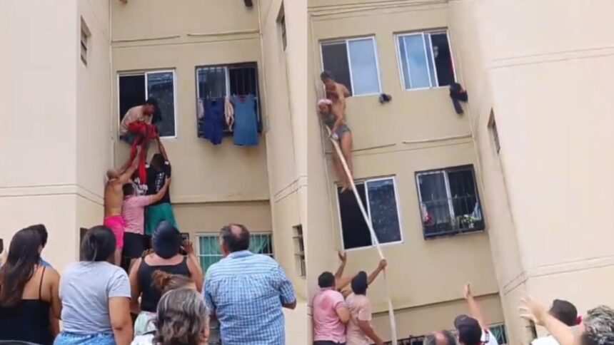 video:-mulher-e-bebe-sao-resgatados-por-moradores-durante-incendio-em-apartamento-em-fortaleza